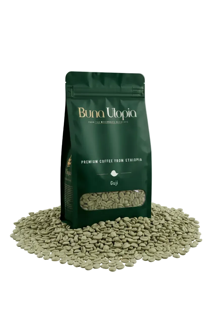 Buna Utopia Ethiopian green coffee subscription, unroasted Guji beans