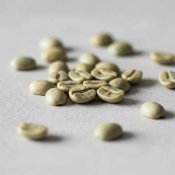 Close-up of Yirgacheffe coffee beans showing bean size