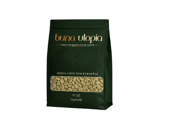 Premium Ethiopian Yirgacheffe Green Coffee Beans – Grade 1 (12 oz)